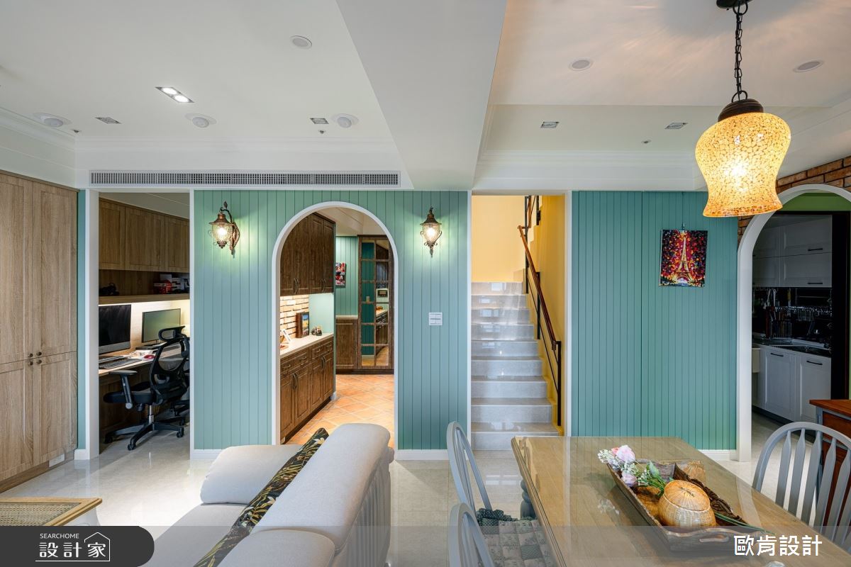 40坪新成屋(5年以下)＿鄉村風樓梯案例圖片＿歐肯傢俱生活館有限公司＿歐肯_01之15