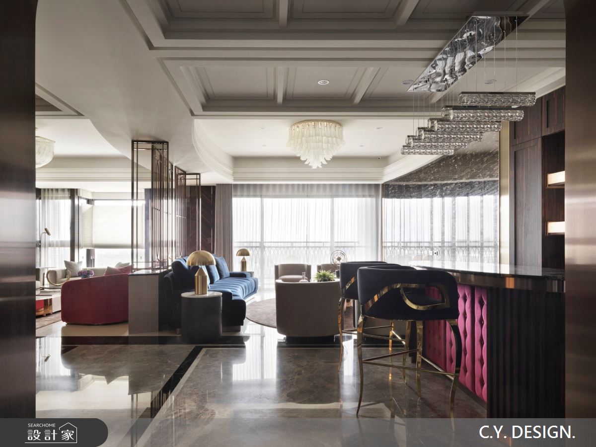 150坪中古屋(5~15年)＿奢華風客廳案例圖片＿講譯國際室內設計有限公司＿講譯_02之6