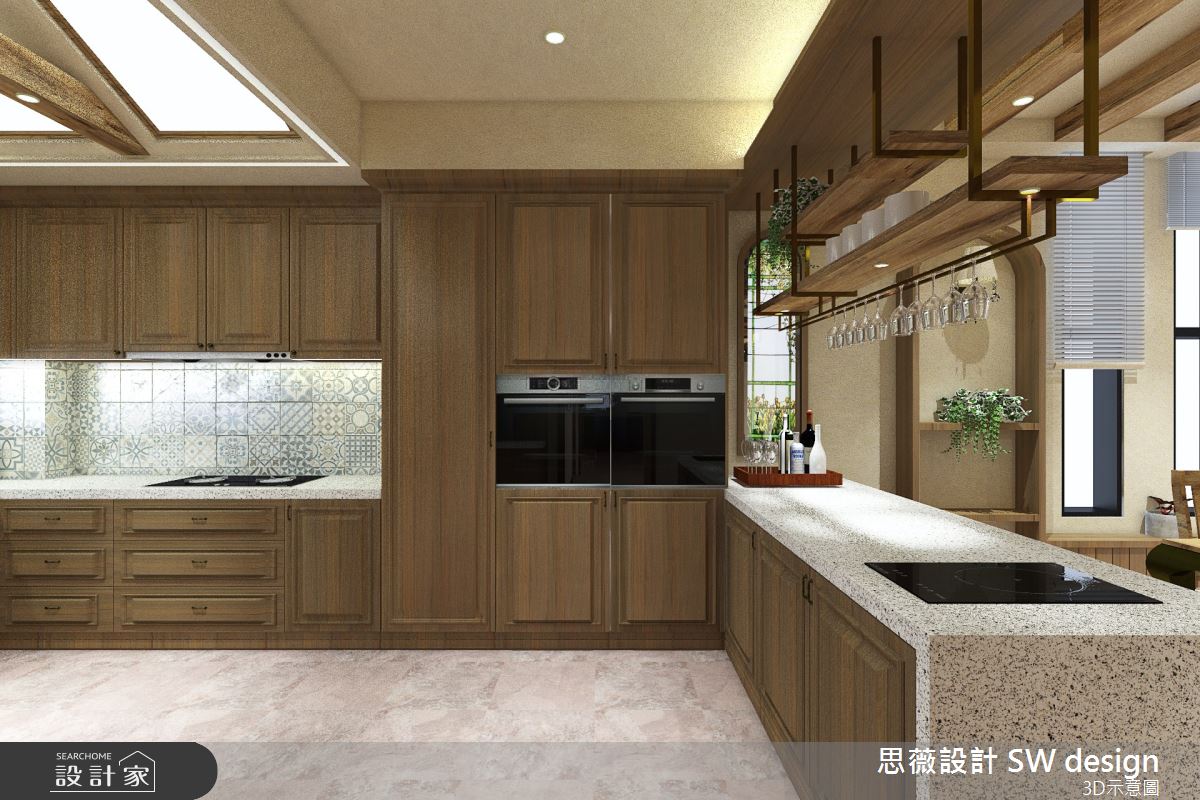70坪新成屋(5年以下)＿鄉村風廚房中島案例圖片＿思薇空間設計有限公司＿思薇_09之9