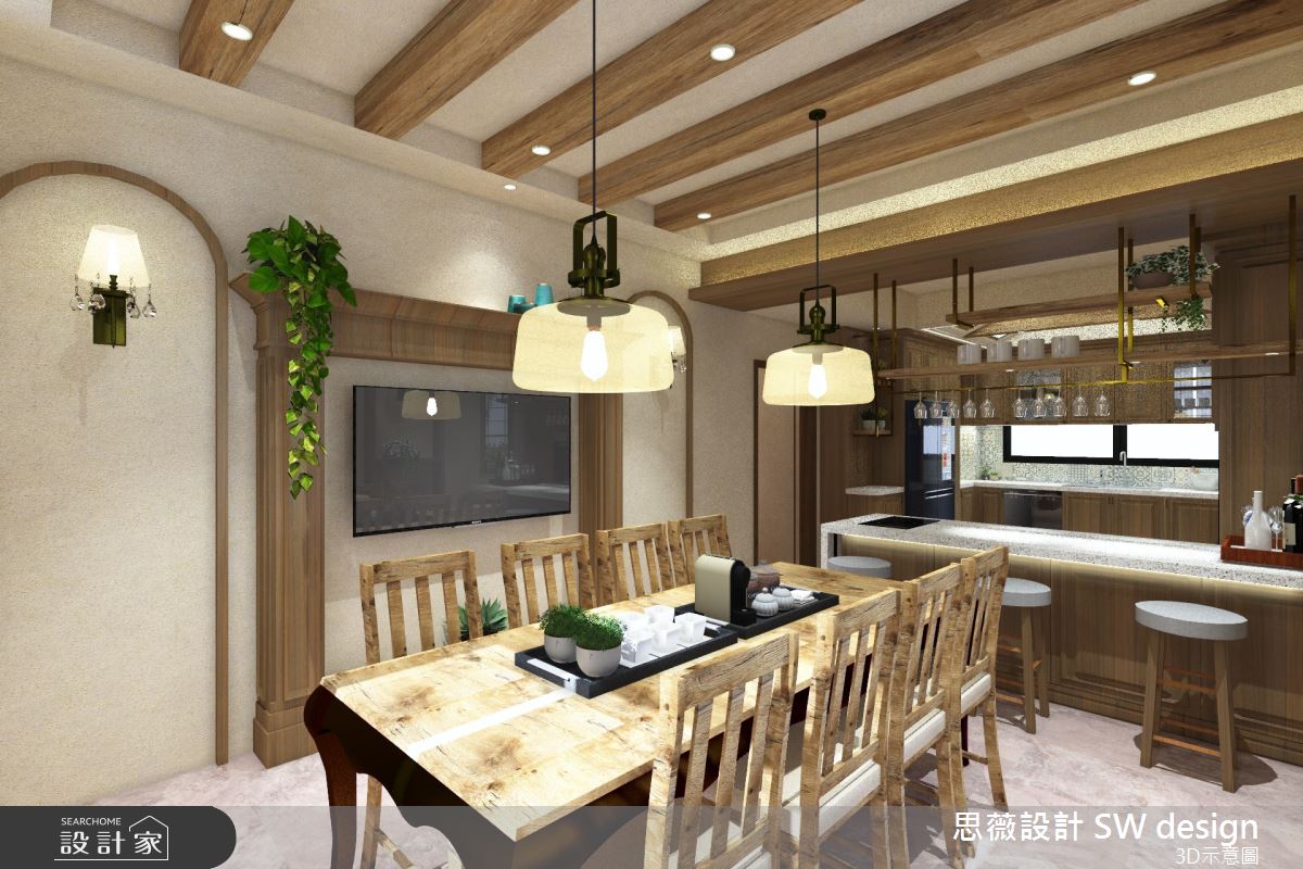 70坪新成屋(5年以下)＿鄉村風餐廳案例圖片＿思薇空間設計有限公司＿思薇_09之7