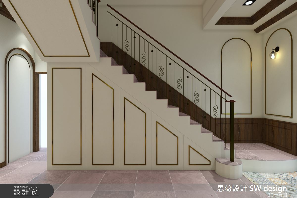 70坪新成屋(5年以下)＿鄉村風樓梯案例圖片＿思薇空間設計有限公司＿思薇_09之5