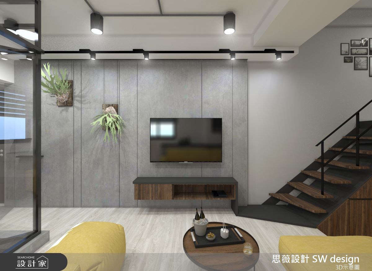 11坪老屋(16~30年)＿工業風客廳案例圖片＿思薇空間設計有限公司＿思薇_12之3