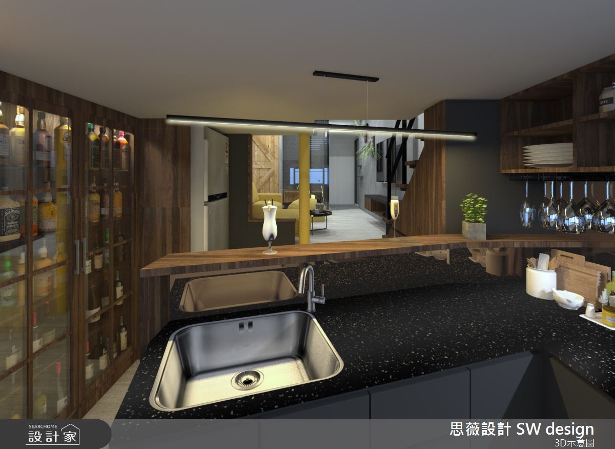 11坪老屋(16~30年)＿工業風吧檯案例圖片＿思薇空間設計有限公司＿思薇_12之10