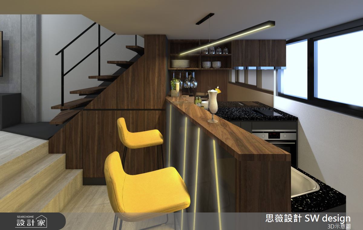 11坪老屋(16~30年)＿工業風吧檯案例圖片＿思薇空間設計有限公司＿思薇_12之8