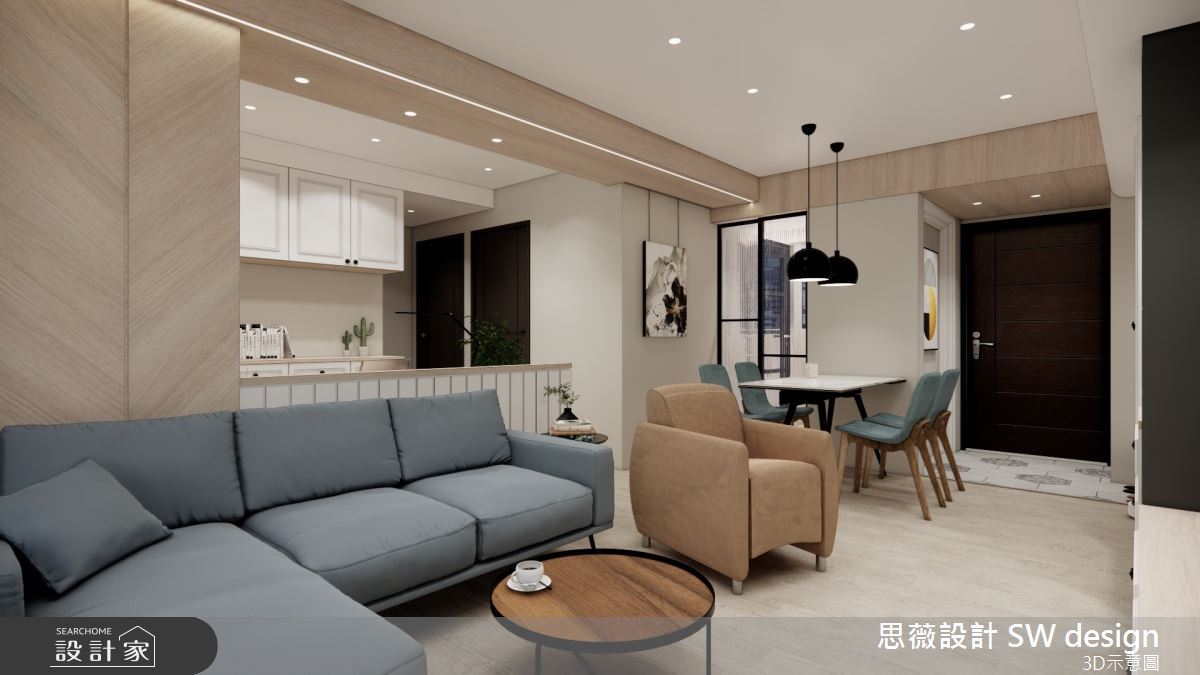 17坪新成屋(5年以下)＿混搭風客廳餐廳案例圖片＿思薇空間設計有限公司＿思薇_19之28