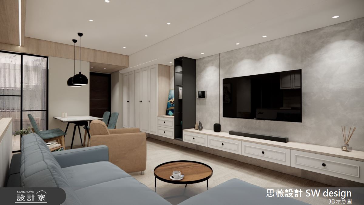 17坪新成屋(5年以下)＿混搭風客廳餐廳案例圖片＿思薇空間設計有限公司＿思薇_19之29