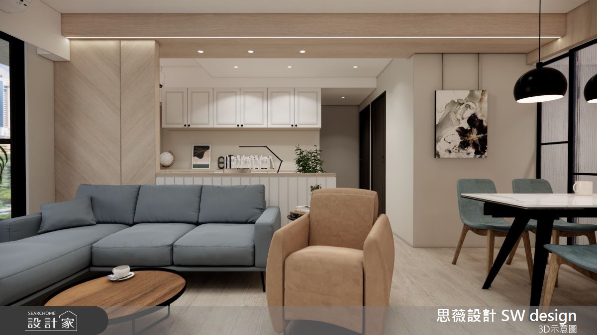 17坪新成屋(5年以下)＿混搭風客廳餐廳案例圖片＿思薇空間設計有限公司＿思薇_19之26