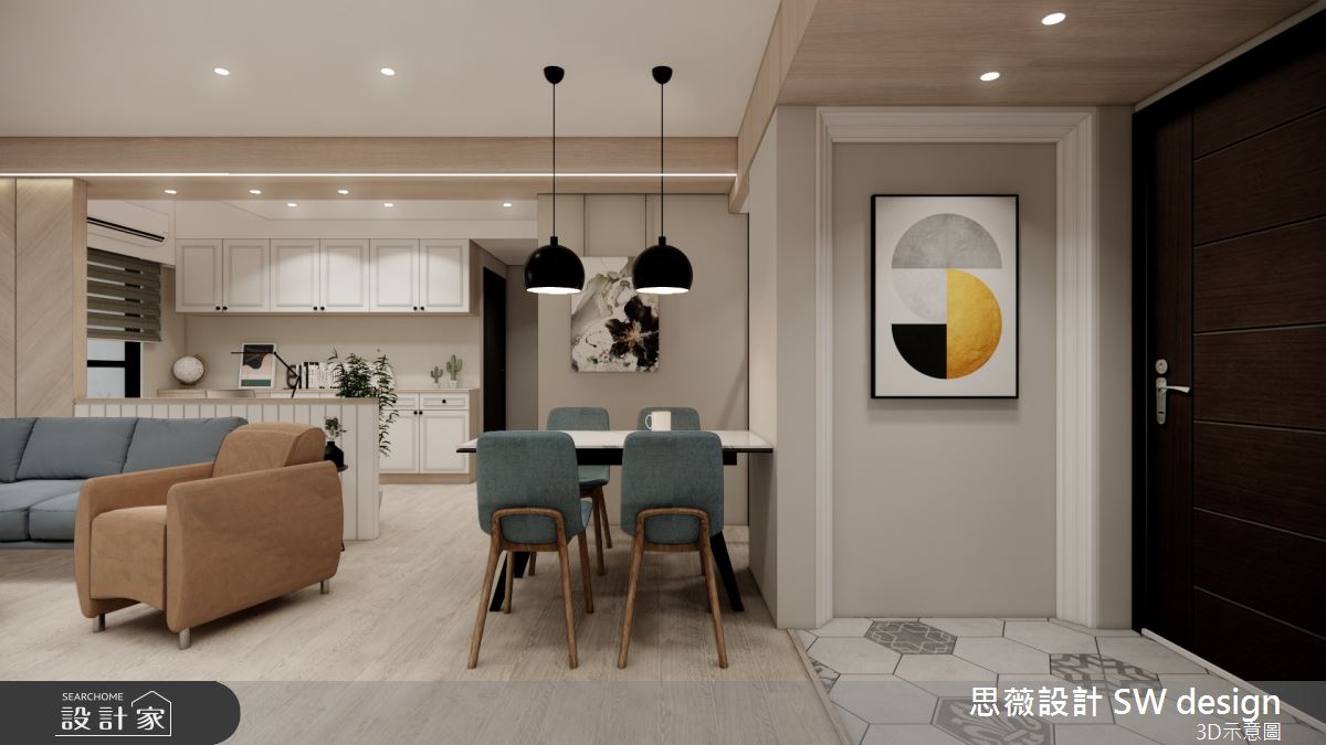 17坪新成屋(5年以下)＿混搭風客廳餐廳案例圖片＿思薇空間設計有限公司＿思薇_19之27