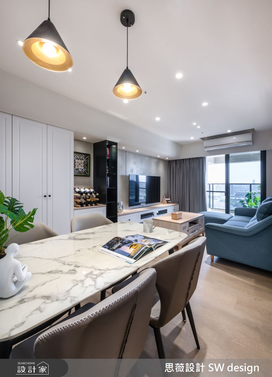 17坪新成屋(5年以下)＿混搭風客廳餐廳廚房陽台中島案例圖片＿思薇空間設計有限公司＿思薇_19之8