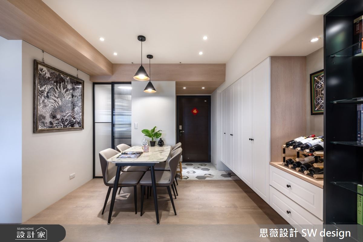 17坪新成屋(5年以下)＿混搭風玄關餐廳中島案例圖片＿思薇空間設計有限公司＿思薇_19之2