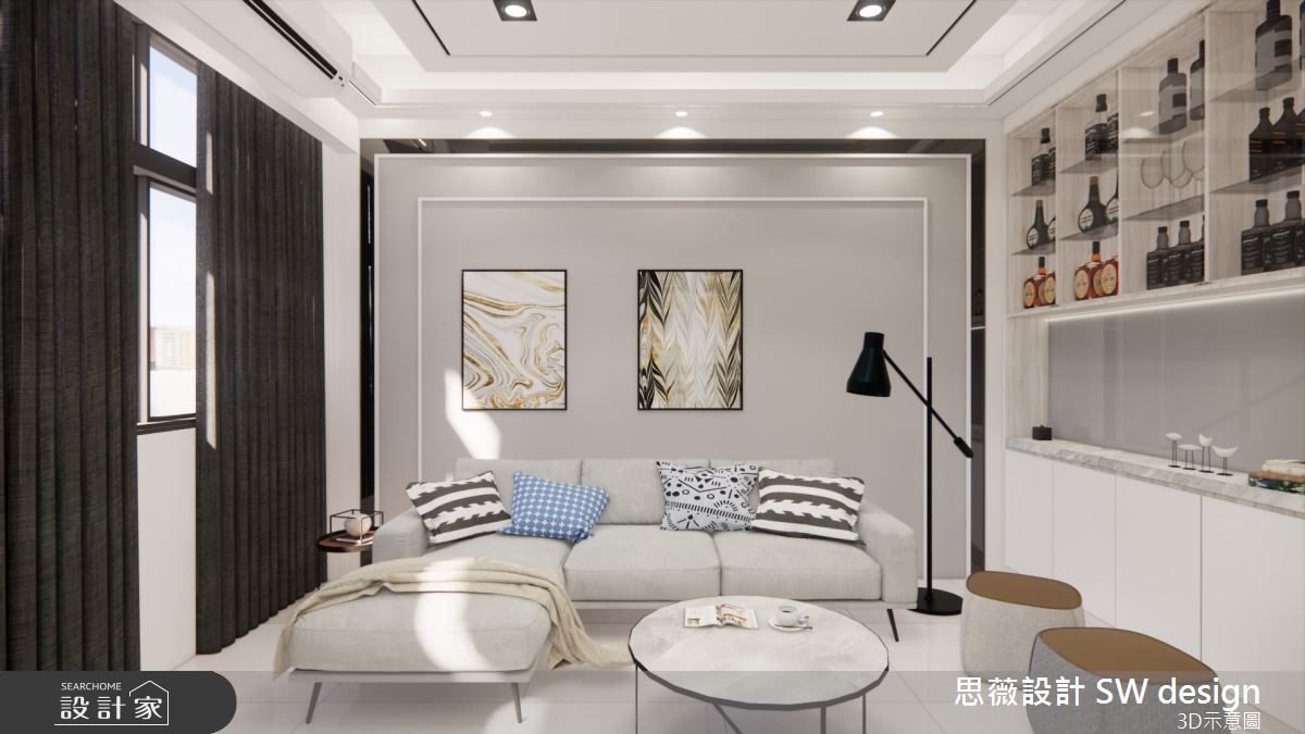 30坪新成屋(5年以下)＿混搭風客廳吧檯案例圖片＿思薇空間設計有限公司＿思薇_22之3
