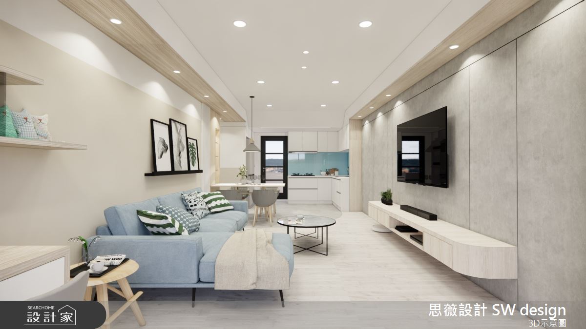 20坪新成屋(5年以下)＿混搭風客廳餐廳廚房案例圖片＿思薇空間設計有限公司＿思薇_23之4