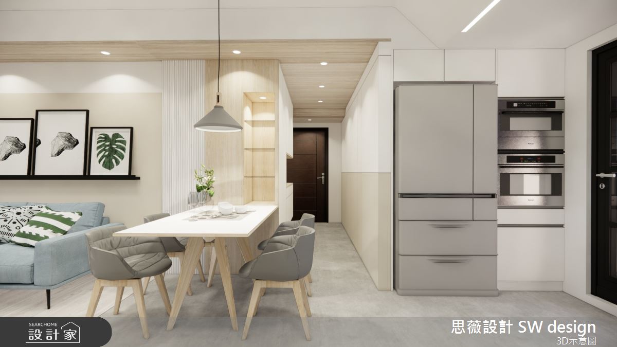 20坪新成屋(5年以下)＿混搭風客廳餐廳廚房案例圖片＿思薇空間設計有限公司＿思薇_23之3