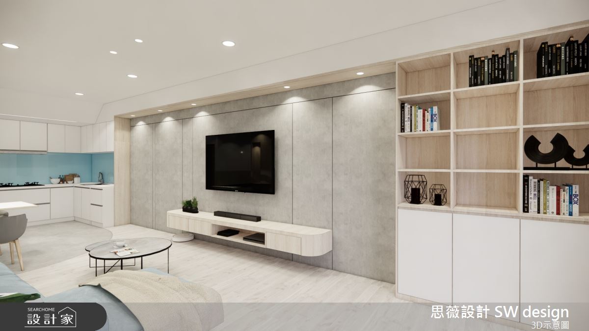 20坪新成屋(5年以下)＿混搭風客廳廚房案例圖片＿思薇空間設計有限公司＿思薇_23之5