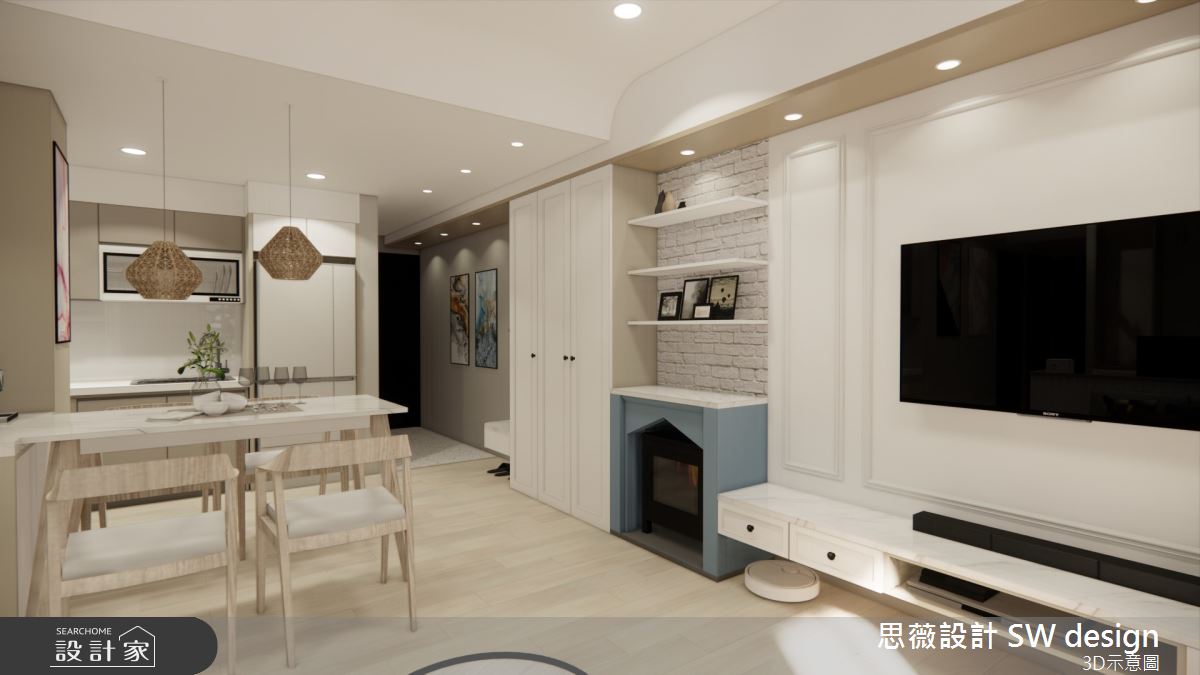 21坪新成屋(5年以下)＿混搭風玄關餐廳案例圖片＿思薇空間設計有限公司＿思薇_24之4