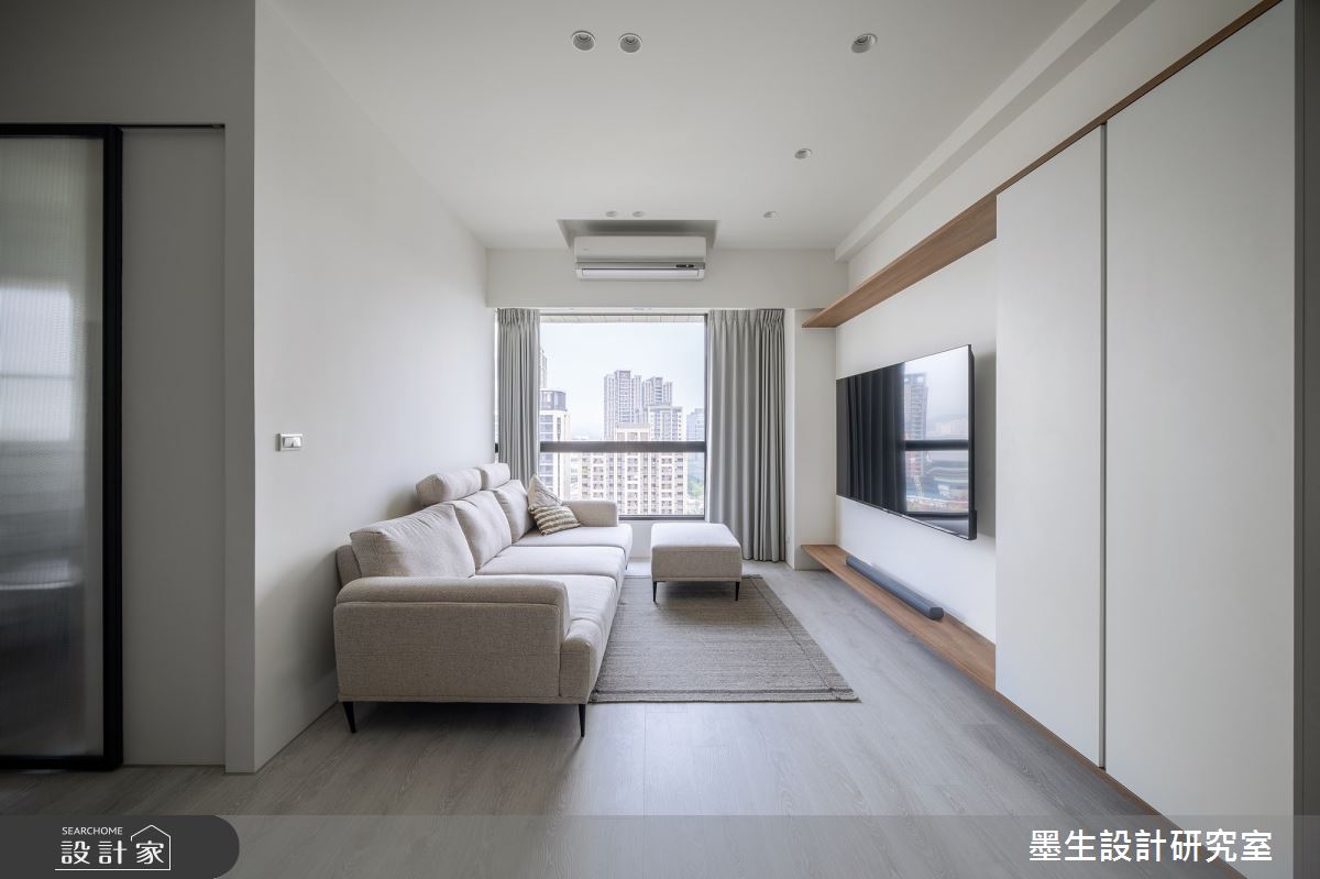 13坪新成屋(5年以下)＿日式無印風客廳案例圖片＿墨生設計研究室＿墨生_雨水之5