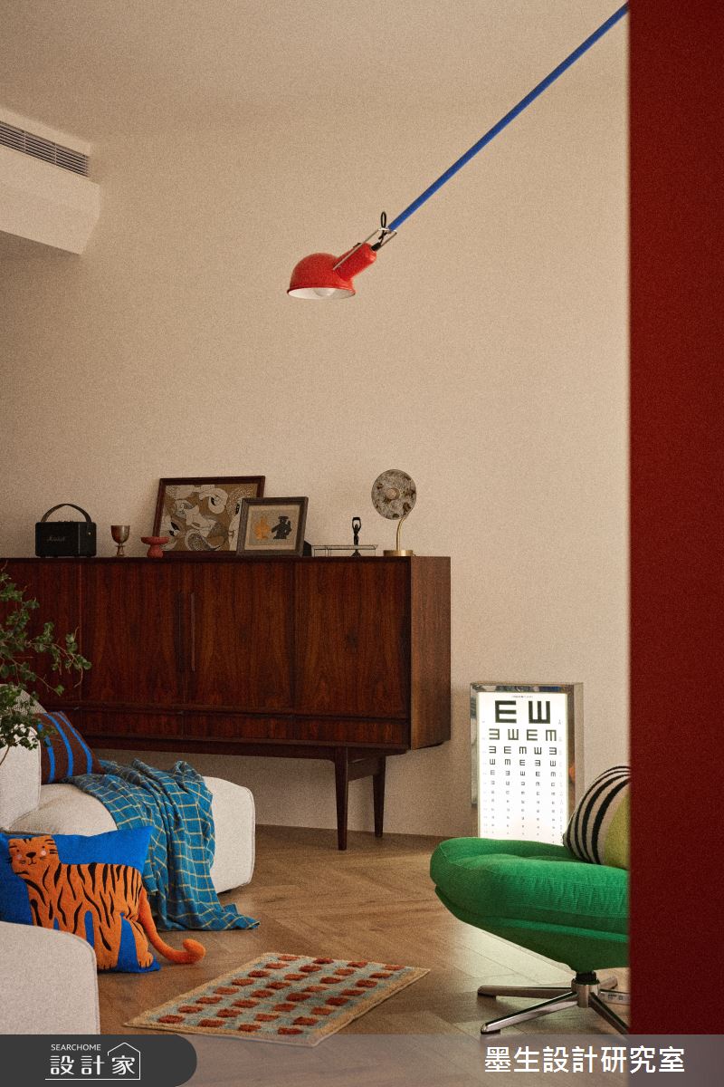 20坪新成屋(5年以下)＿MCM中古風客廳案例圖片＿墨生設計研究室＿墨生_荼蘼之6