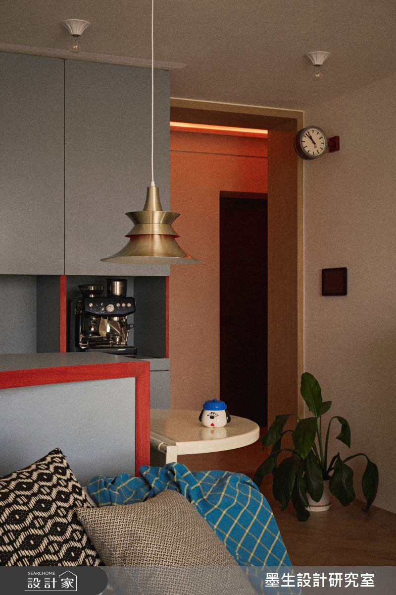 20坪新成屋(5年以下)＿MCM中古風客廳餐廳案例圖片＿墨生設計研究室＿墨生_荼蘼之2