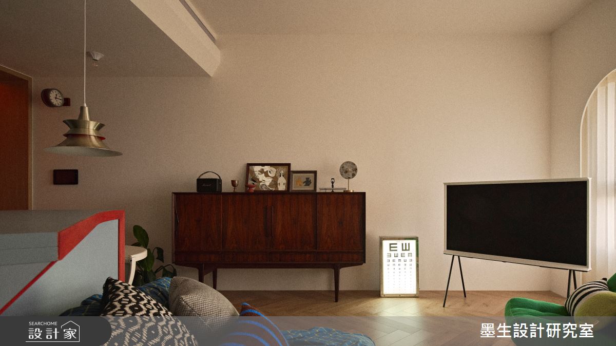 20坪新成屋(5年以下)＿MCM中古風客廳案例圖片＿墨生設計研究室＿墨生_荼蘼之9
