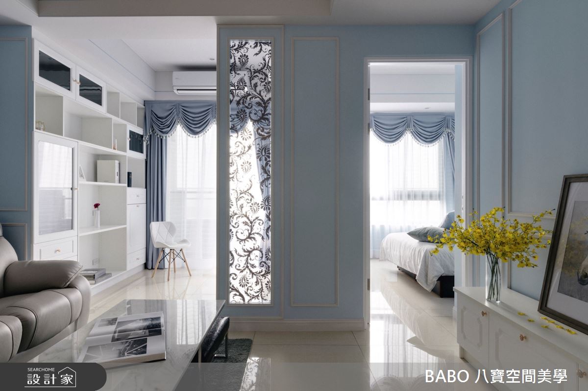 18坪新成屋(5年以下)＿混搭風客廳案例圖片＿八寶空間美學＿八寶_藍白記憶之6