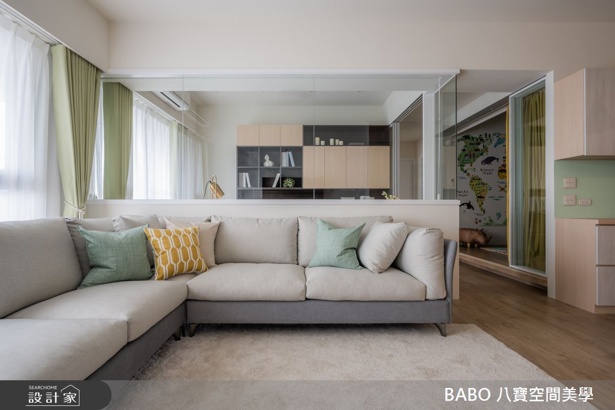 35坪新成屋(5年以下)＿簡約風客廳案例圖片＿八寶空間美學＿八寶_寈寈御所之7