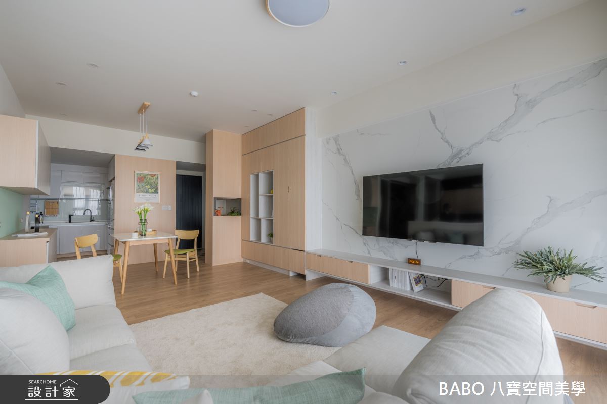 35坪新成屋(5年以下)＿簡約風客廳案例圖片＿八寶空間美學＿八寶_寈寈御所之10