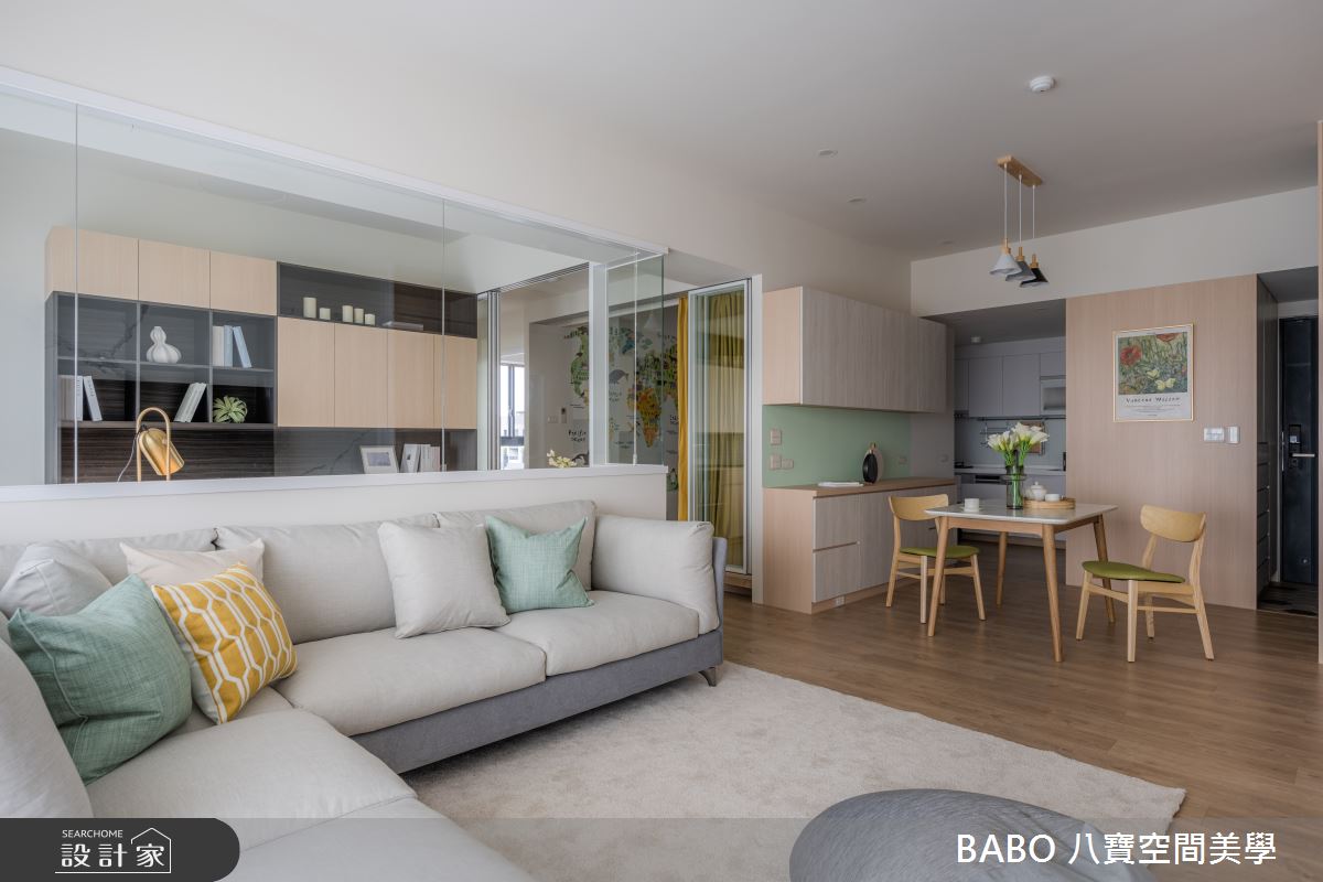 35坪新成屋(5年以下)＿簡約風客廳案例圖片＿八寶空間美學＿八寶_寈寈御所之8