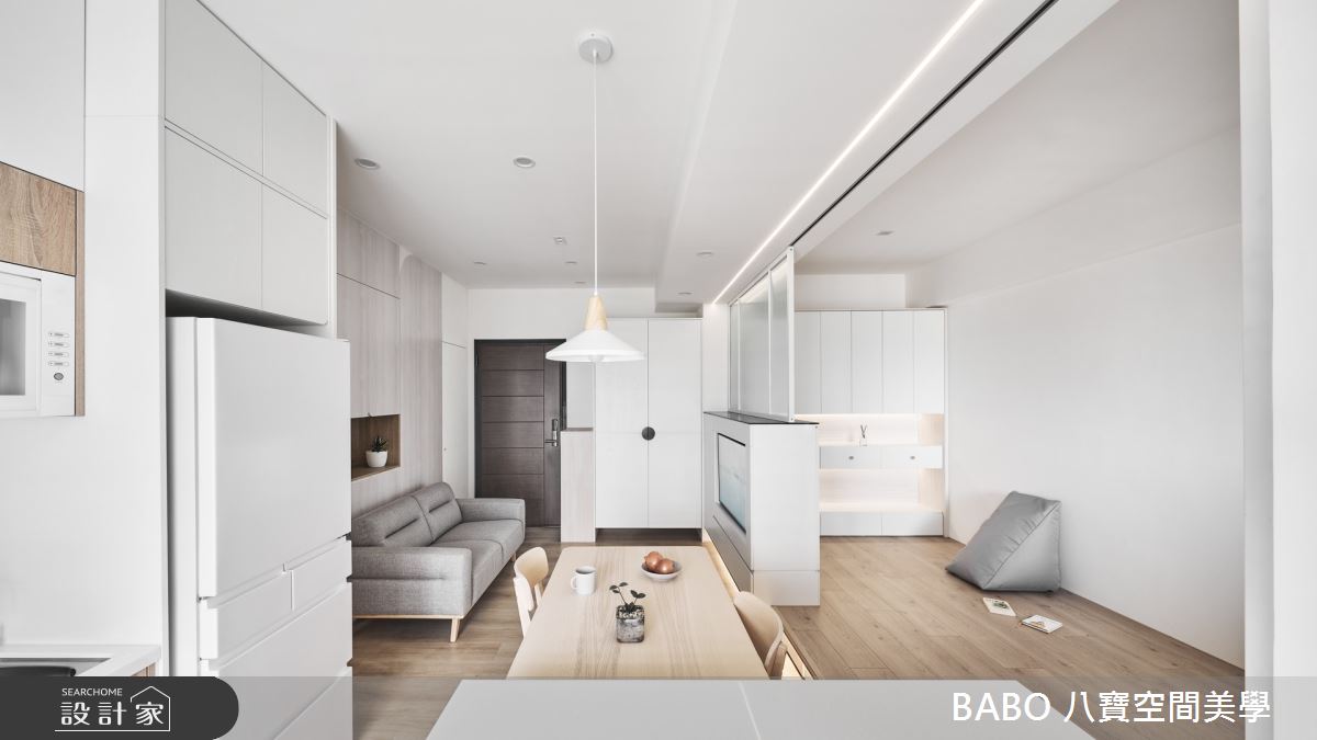 15坪新成屋(5年以下)＿新日式風玄關客廳餐廳多功能室案例圖片＿八寶空間美學＿八寶_勻淨之1