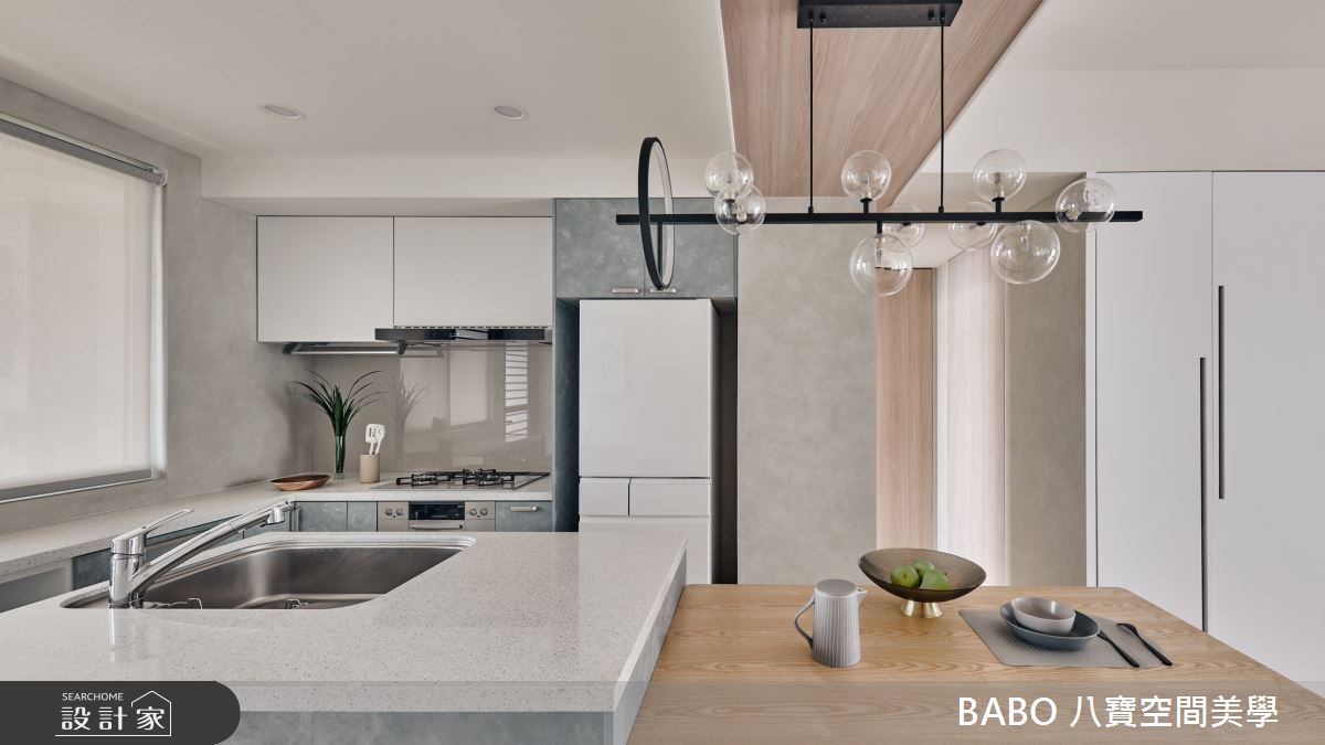 30坪中古屋(5~15年)＿現代風餐廳廚房中島案例圖片＿八寶空間美學＿八寶_光潤之8