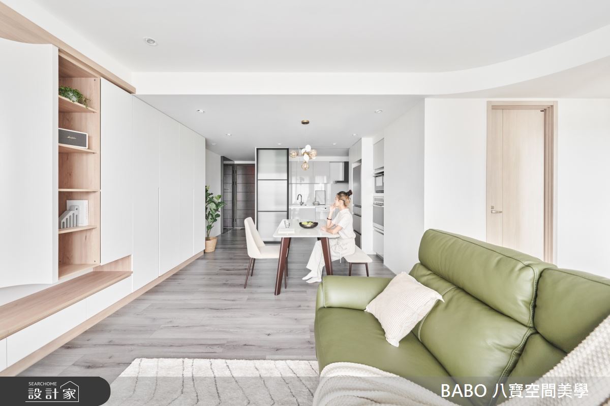 23坪新成屋(5年以下)＿日式無印風玄關客廳餐廳廚房案例圖片＿八寶空間美學＿八寶_森呼吸之5