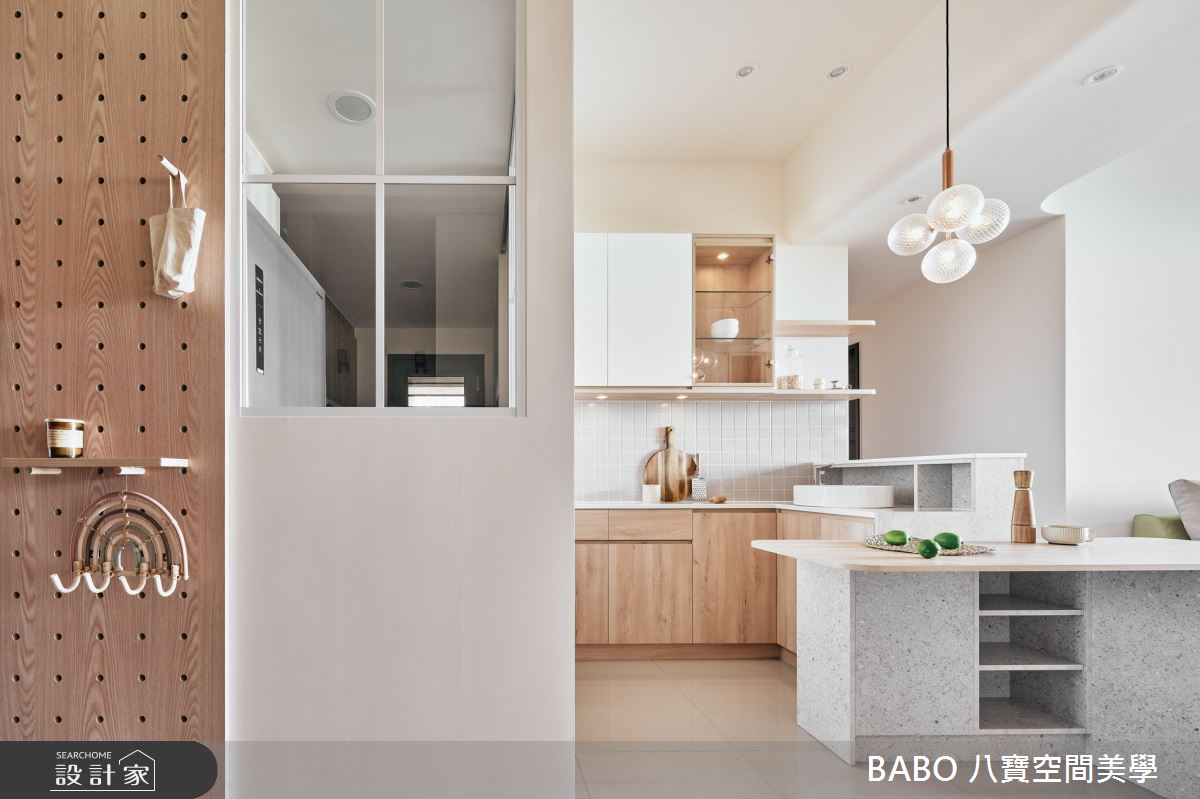 21坪新成屋(5年以下)＿北歐風玄關餐廳吧檯案例圖片＿八寶空間美學＿八寶_新森活_北歐小清新之2