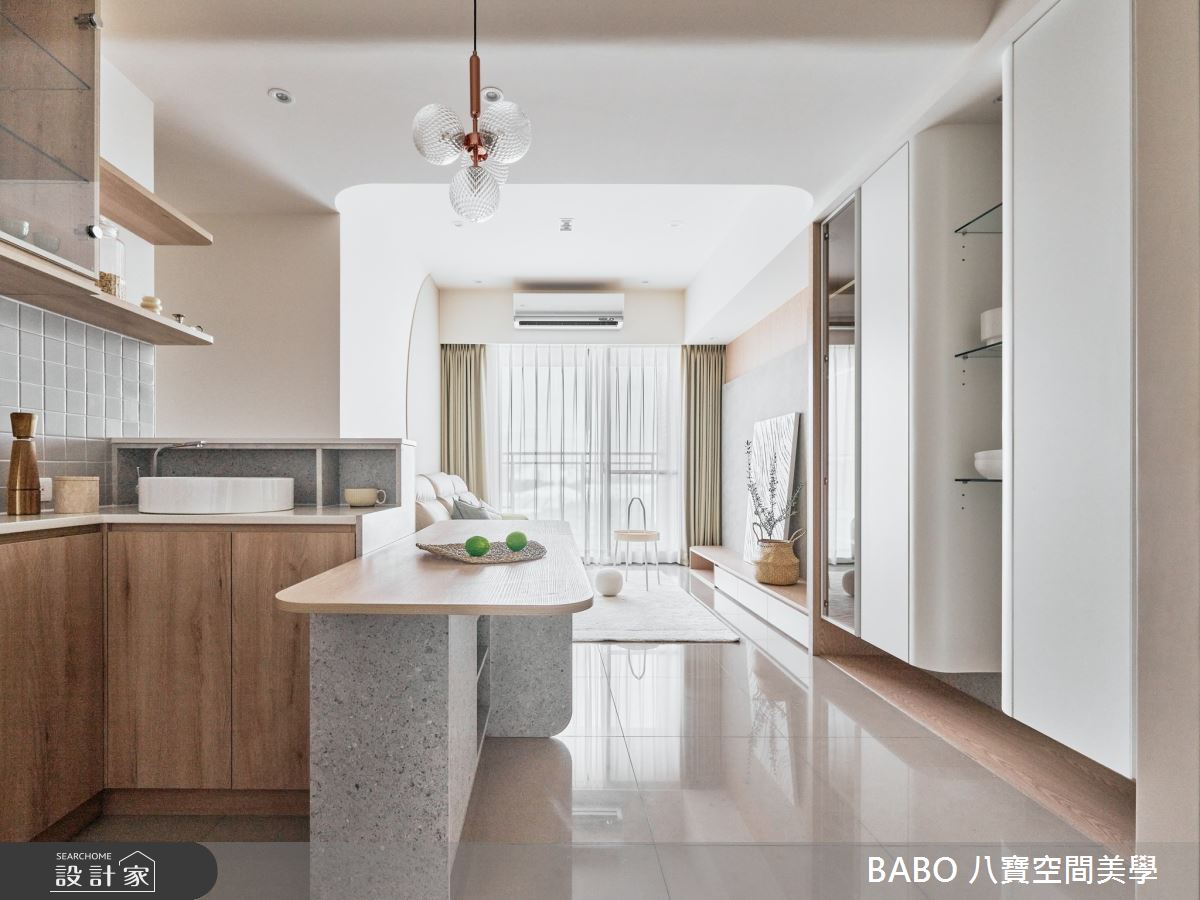 21坪新成屋(5年以下)＿北歐風玄關餐廳吧檯案例圖片＿八寶空間美學＿八寶_新森活_北歐小清新之3