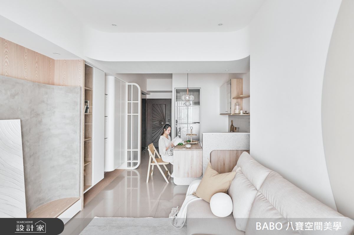 21坪新成屋(5年以下)＿北歐風玄關客廳餐廳吧檯案例圖片＿八寶空間美學＿八寶_新森活_北歐小清新之6