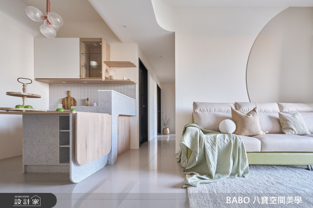 21坪新成屋(5年以下)＿北歐風客廳餐廳吧檯案例圖片＿八寶空間美學＿八寶_新森活_北歐小清新之7
