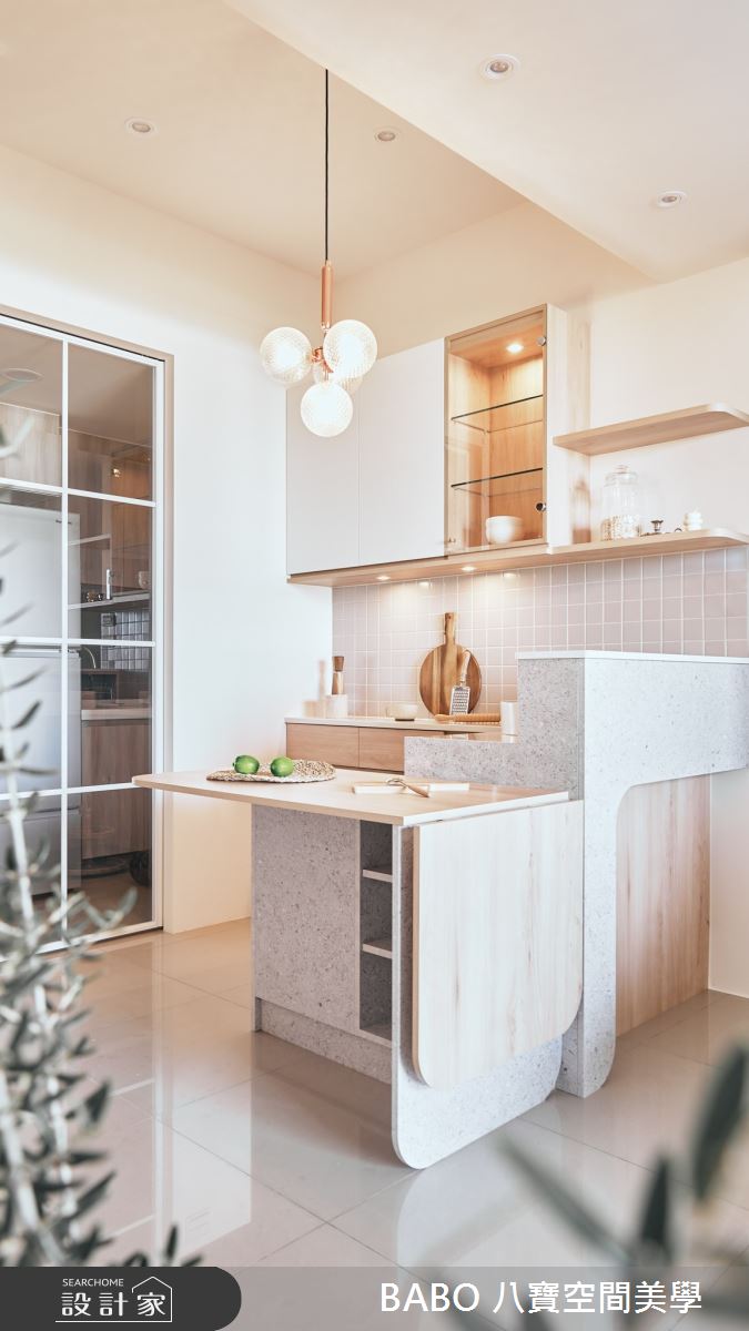 21坪新成屋(5年以下)＿北歐風餐廳吧檯案例圖片＿八寶空間美學＿八寶_新森活_北歐小清新之16