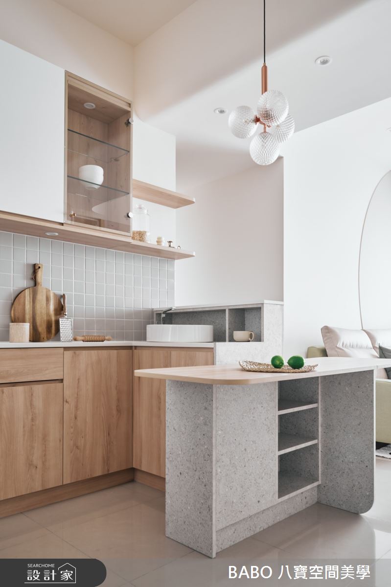 21坪新成屋(5年以下)＿北歐風餐廳吧檯中島案例圖片＿八寶空間美學＿八寶_新森活_北歐小清新之14