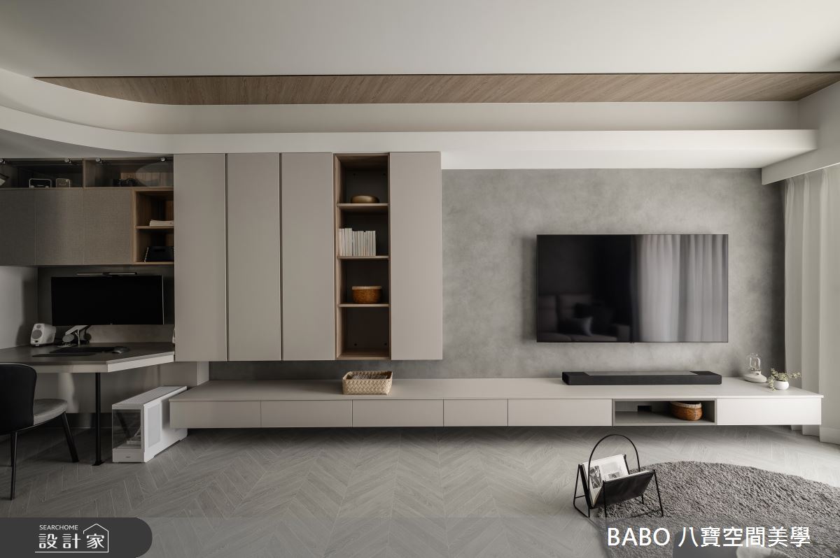 15坪新成屋(5年以下)＿現代風客廳工作區案例圖片＿八寶空間美學＿八寶_N°8之4