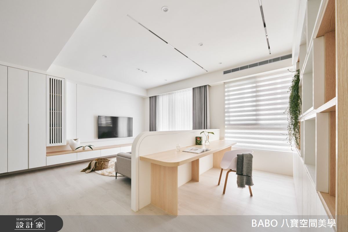 18坪中古屋(5~15年)＿簡約風客廳書房案例圖片＿八寶空間美學＿八寶_蒲公英的約定之8
