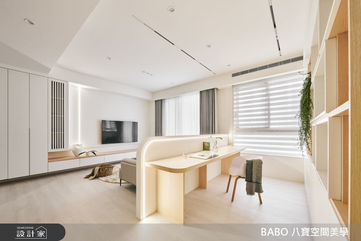 18坪中古屋(5~15年)＿簡約風客廳書房案例圖片＿八寶空間美學＿八寶_蒲公英的約定之9
