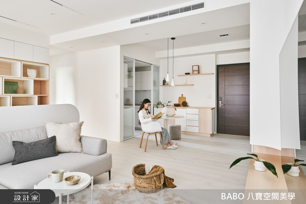 18坪中古屋(5~15年)＿簡約風玄關客廳餐廳案例圖片＿八寶空間美學＿八寶_蒲公英的約定之2