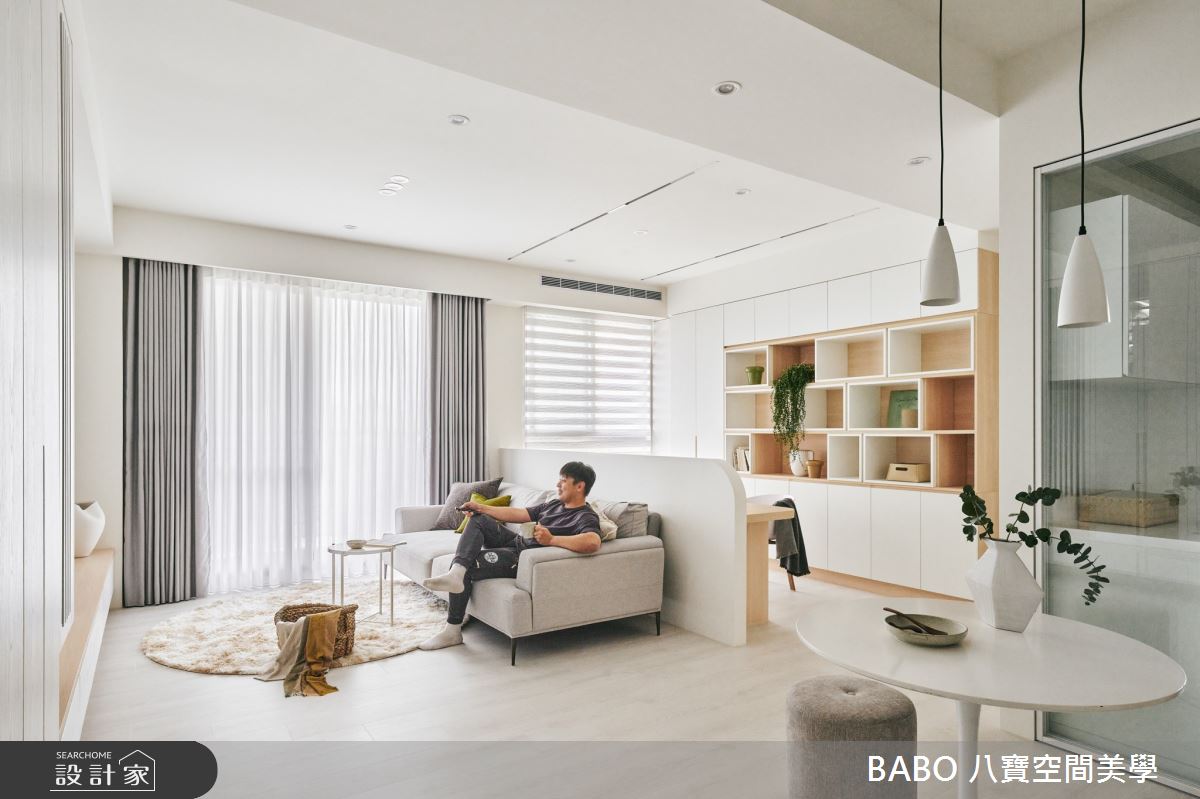 18坪中古屋(5~15年)＿簡約風客廳餐廳書房案例圖片＿八寶空間美學＿八寶_蒲公英的約定之6