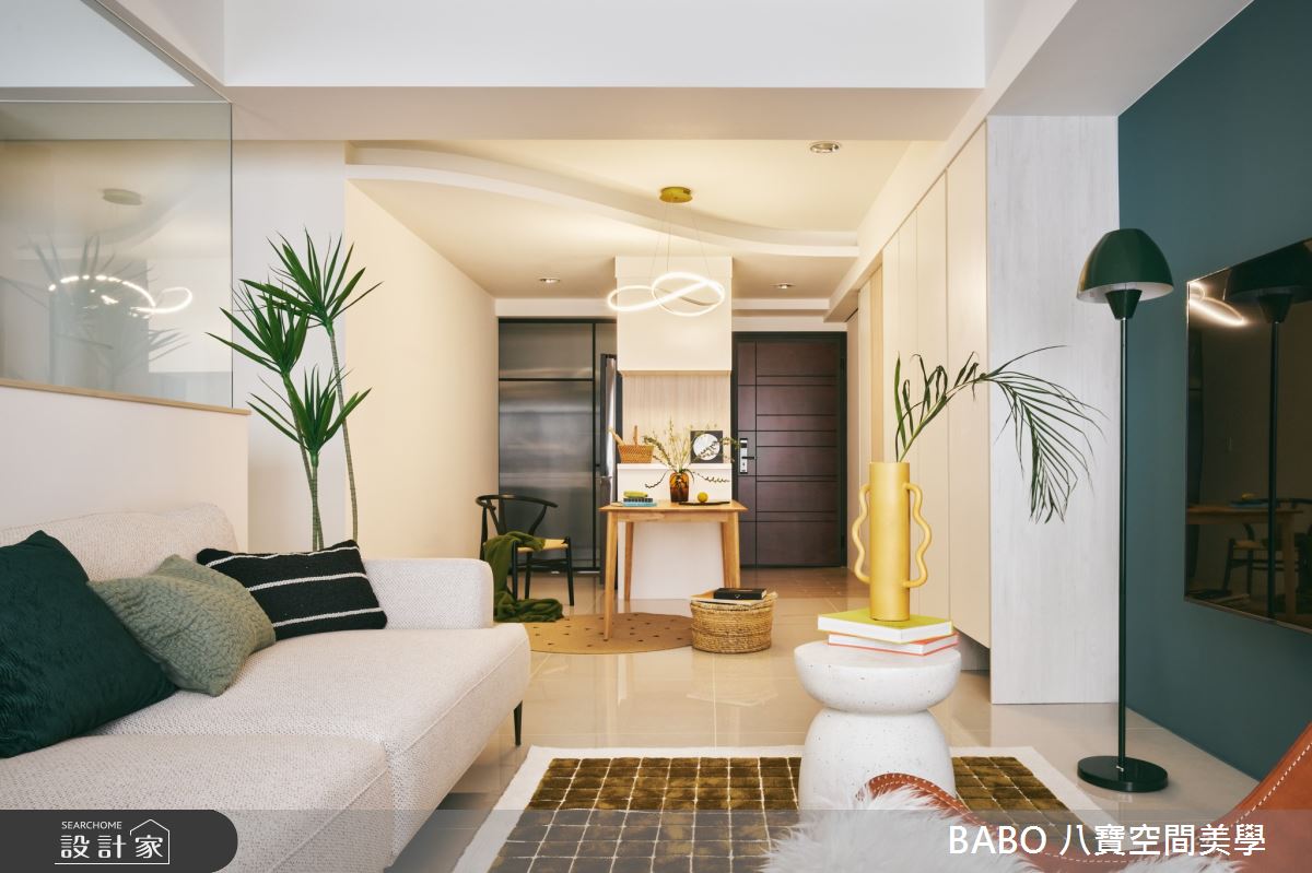 24坪新成屋(5年以下)＿混搭風玄關客廳餐廳案例圖片＿八寶空間美學＿八寶_綠嶼之10