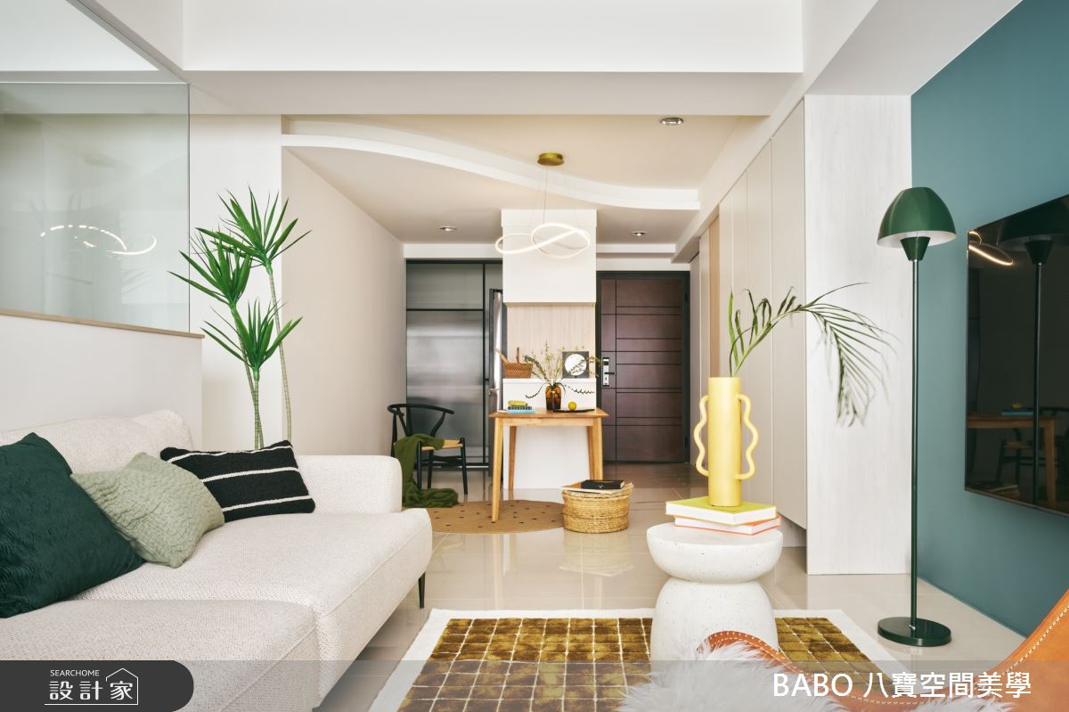 24坪新成屋(5年以下)＿混搭風玄關客廳餐廳案例圖片＿八寶空間美學＿八寶_綠嶼之9