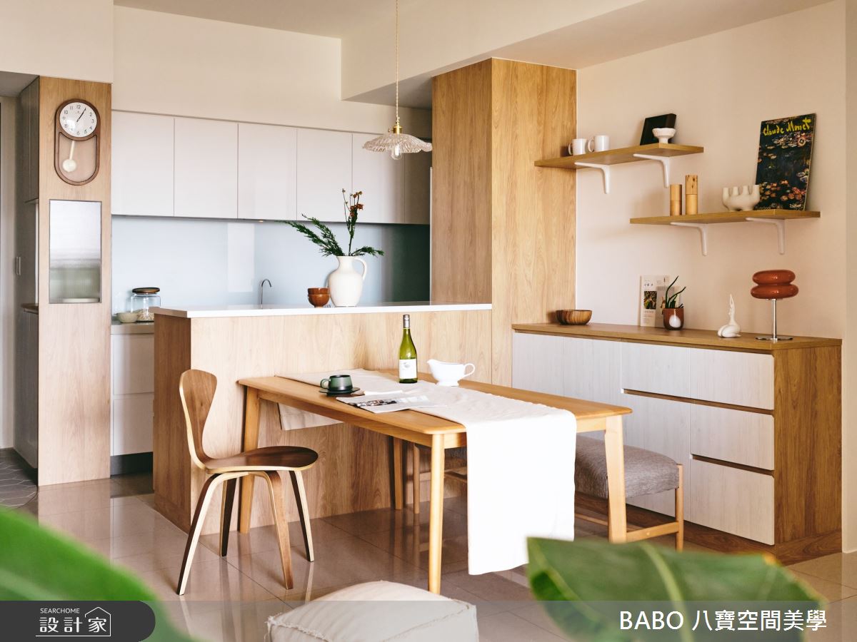 預售屋＿日雜風餐廳廚房吧檯中島案例圖片＿八寶空間美學＿八寶_鬱鬱之2