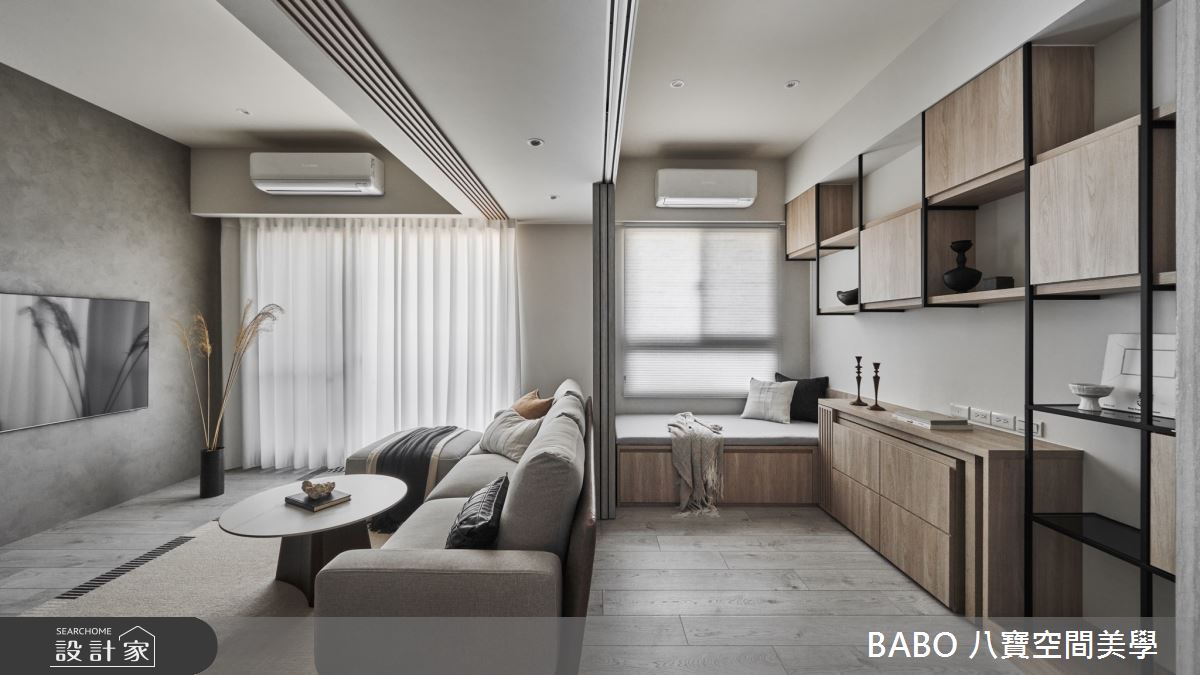 20坪新成屋(5年以下)＿現代風客廳書房臥榻案例圖片＿八寶空間美學＿八寶_Hâzy之3435