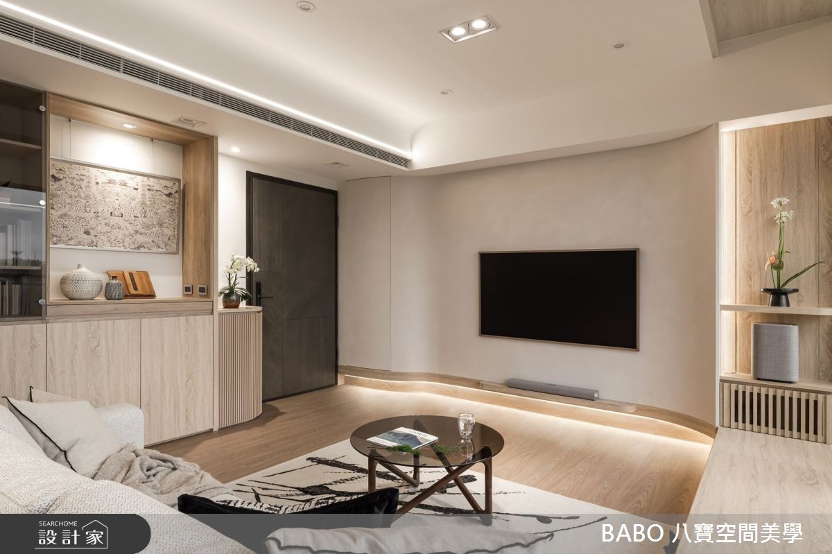 20坪新成屋(5年以下)＿日式禪風玄關客廳案例圖片＿八寶空間美學＿八寶_山川知韻之1