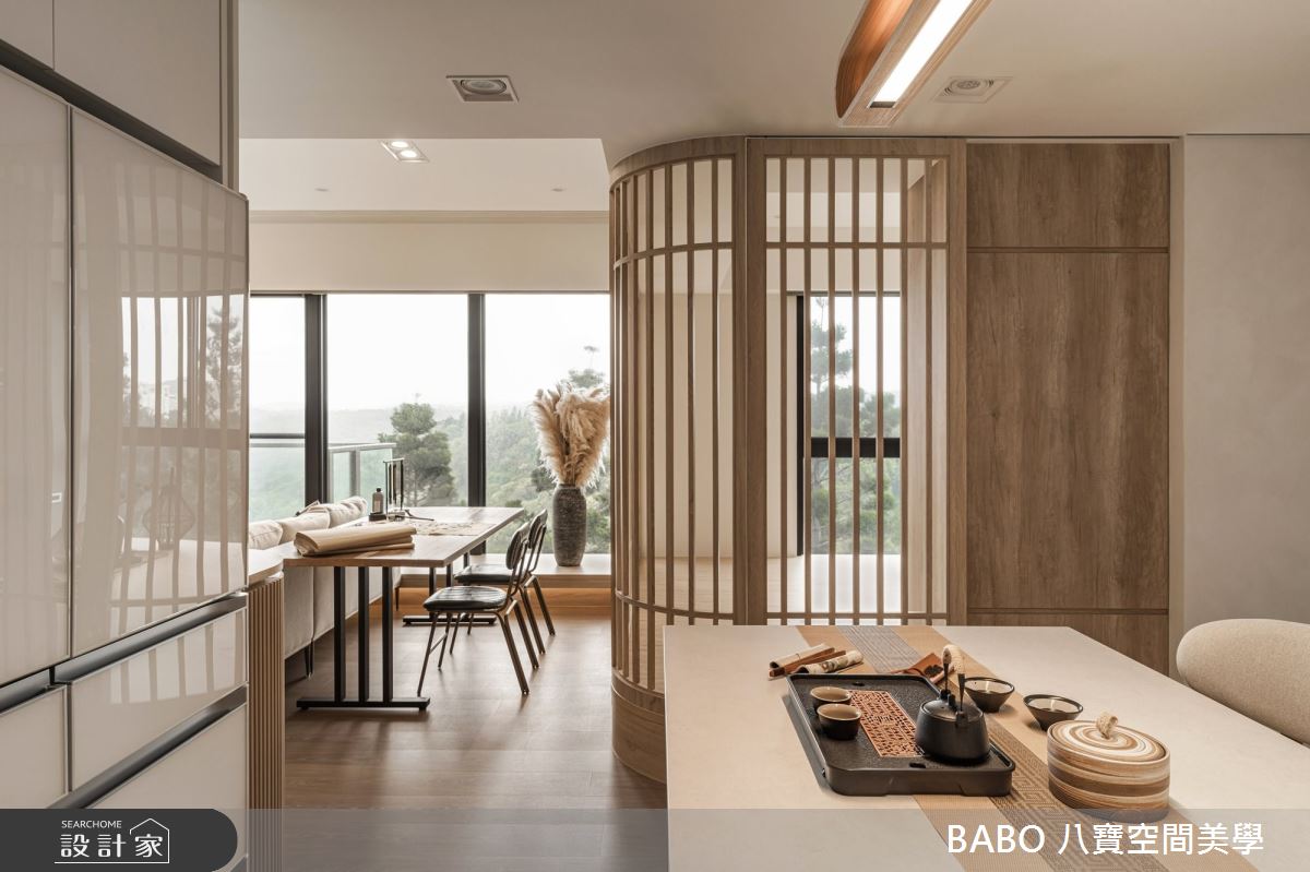 20坪新成屋(5年以下)＿日式禪風餐廳書房多功能室中島案例圖片＿八寶空間美學＿八寶_山川知韻之13