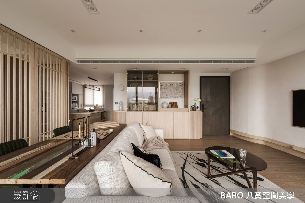 20坪新成屋(5年以下)＿日式禪風玄關客廳餐廳廚房書房中島案例圖片＿八寶空間美學＿八寶_山川知韻之8
