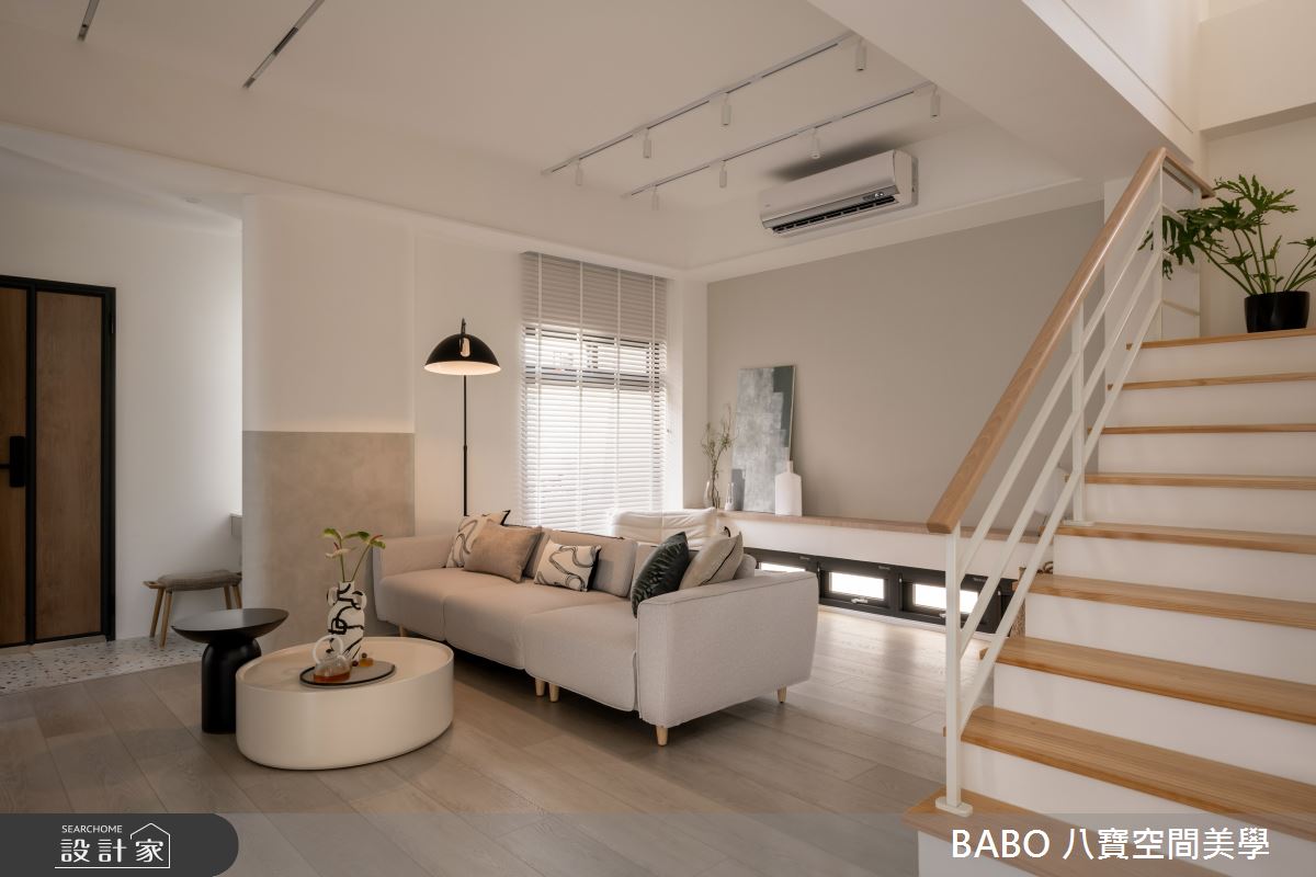 新成屋(5年以下)＿簡約風玄關客廳樓梯案例圖片＿八寶空間美學＿八寶_禾院之12