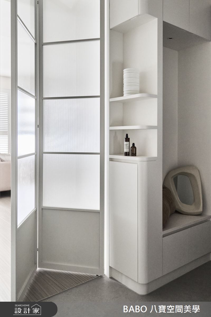 32坪新成屋(5年以下)＿簡約風玄關案例圖片＿八寶空間美學＿八寶_一抹，白之2